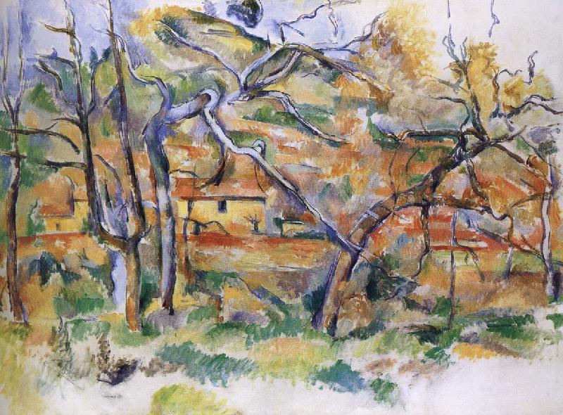 Paul Cezanne and tree house oil painting picture